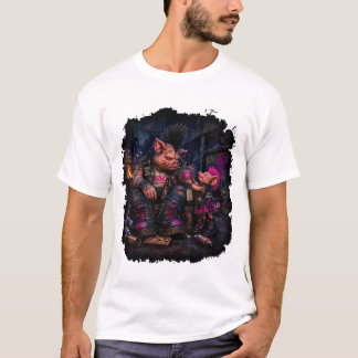 パパへ パンクピッグ Tシャツ