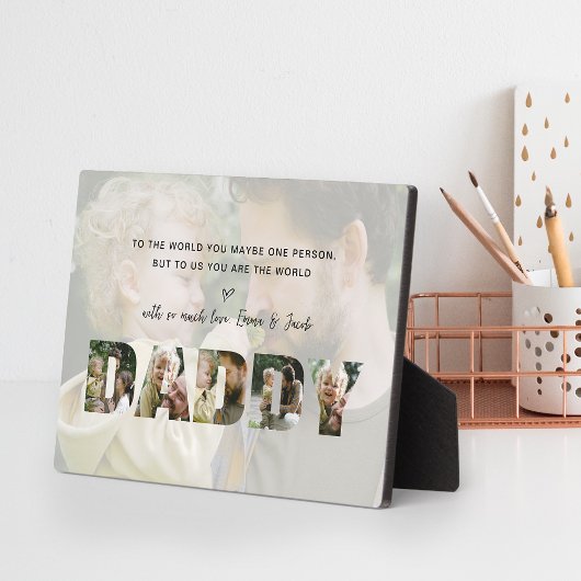 パパへ フォト コラージュ 子供の名前 父の日 フォトプラーク