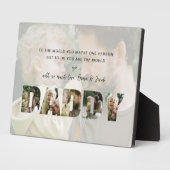 パパへ フォト コラージュ 子供の名前 父の日 フォトプラーク (側面)