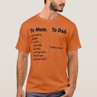 パパへ モモはどこ? お母さん お腹すいた あつい さむい Tシャツ