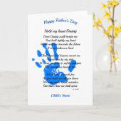 パパへ　小さな手のひらから　愛をこめて　父の日の詩 カード (黄色い花)