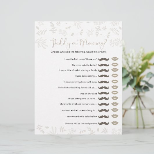 パパまたはママの森葉の赤ちゃんシャワーゲーム (スタンド正面)