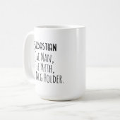 パパまたは夫、ボーイフレンドのためのマグホルダーのマグカップ コーヒーマグカップ (正面左)