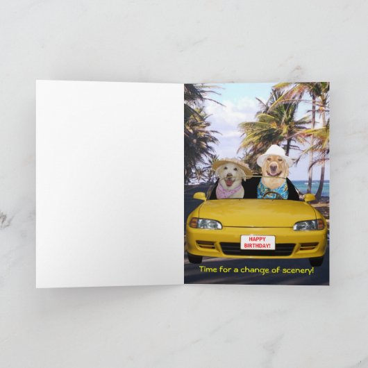 パパまたは男性のためのおもしろい犬か実験室 カード (内部)