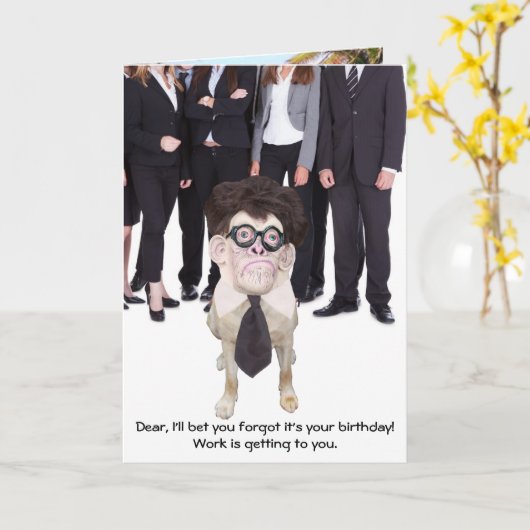 パパまたは男性のためのおもしろい犬か実験室 カード (黄色い花)