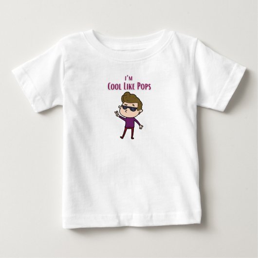 パパみたいにクールなTシャツ ベビーTシャツ (正面)