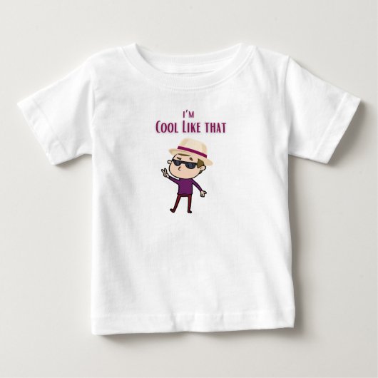 パパみたいにクール ベビーTシャツ (正面)
