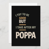 パパみたいに悪いところもあるけどいい子でいたい - お父さん 招待状 (正面/裏面)