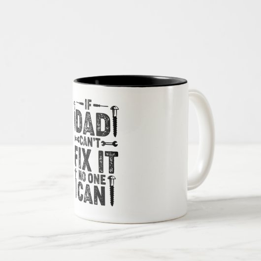 パパもしが修正できない誕生日または父の日のコーヒー ツートーンマグカップ (正面右)