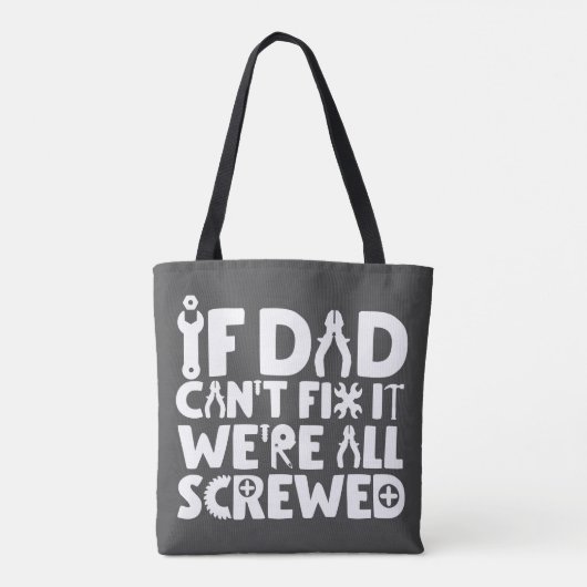 パパもしが修理できません。私たちは皆、混乱しています トートバッグ (裏面)