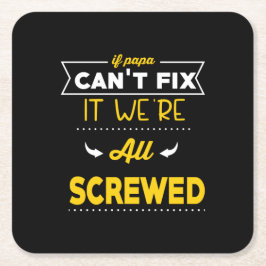 パパもしギフトパパが修正できない スクエアペーパーコースター