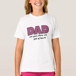 パパも沈黙 ガールズベーシックTシャツ Tシャツ