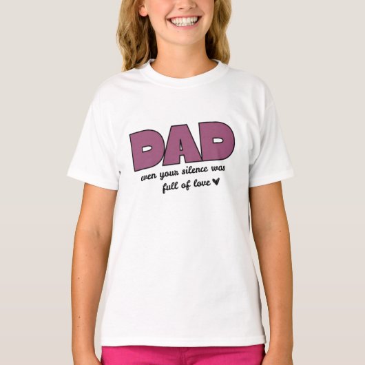 パパも沈黙 | ガールズベーシックTシャツ Tシャツ (正面)