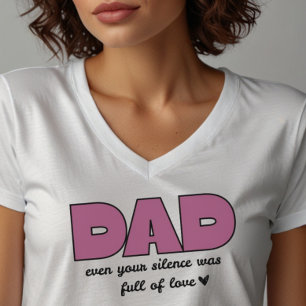 パパも沈黙 女子VネックTシャツ Tシャツ