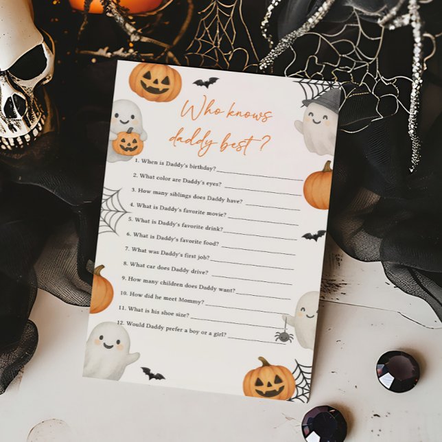 パパを一番知っているのは誰かな？ゲーム (Little Boo Pumpkin Baby Shower Who Knows Daddy Best Game)