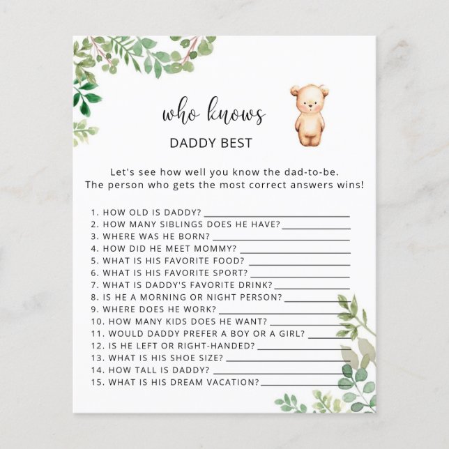 パパを知っているクマフローラ最高の (正面)