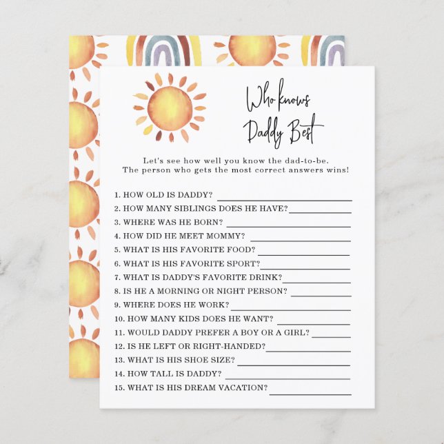 パパを知っているサンシャインゲ最高のーム (正面/裏面)