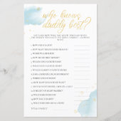 パパを知っている冬の青い赤ちゃんシャワーゲー最高のム (正面)