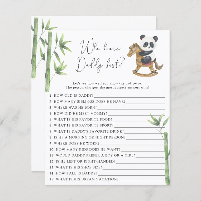 パパを知るベアパンダ最高の (正面/裏面)