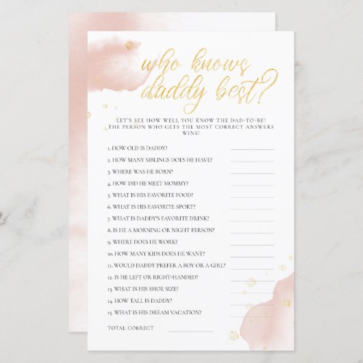 パパを知る冬の赤ちゃんシャワーゲ最高のー (正面/裏面)