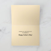 「パパを見上げる」父の日のインスピレーション カード (内部)