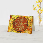 「パパを見上げる」父の日のインスピレーション カード (黄色い花)