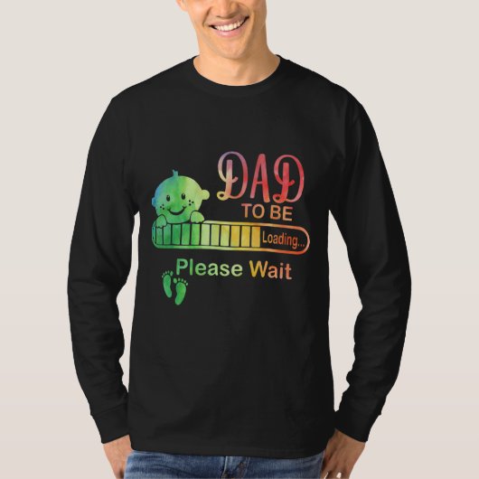パパを読み込む新しい父親を待つ Tシャツ (正面)