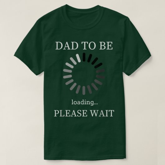 パパを読み込む未来の父おもしろいを待つ Tシャツ (デザイン正面)