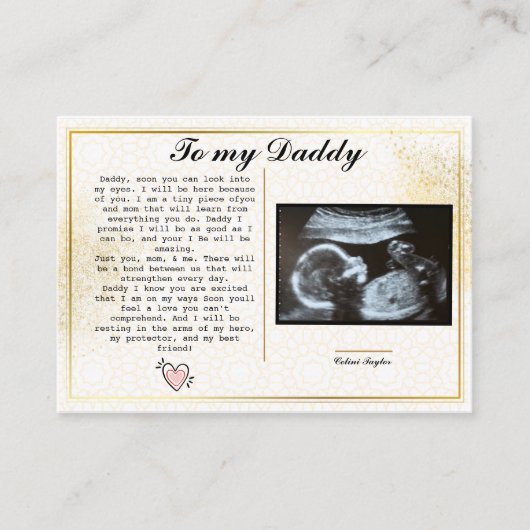 パパをBumpからDaddyに昇格笑わされる: 父の 紹介カード (正面)