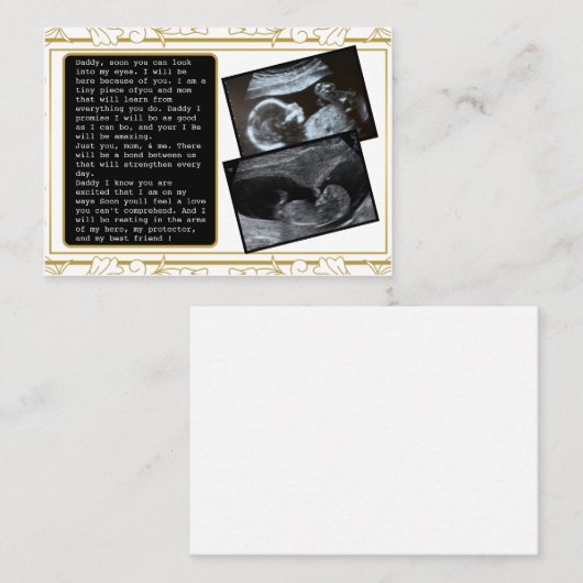 パパをBumpからDaddyに昇格笑わされる: 父の 紹介カード (正面/裏面)