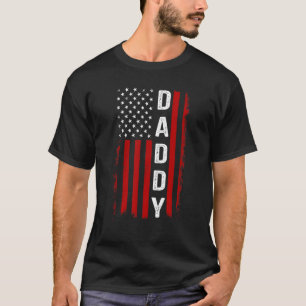 パパアメリカ国旗の父の日7月のおじいちゃんの4日 Tシャツ