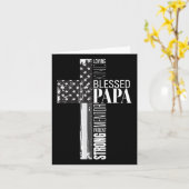 パパアメリカ国旗キリスト教の父の日 カード (黄色い花)