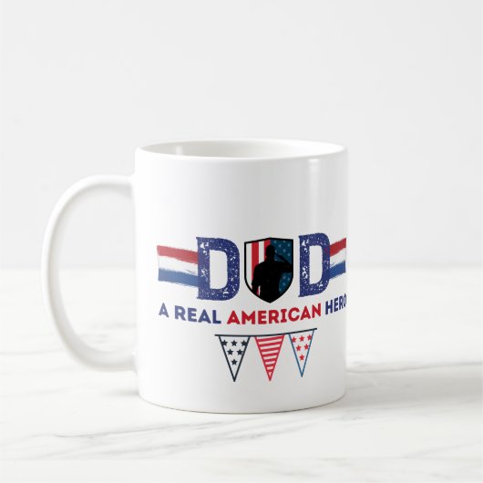 パパア実在メリカの英雄 コーヒーマグカップ (左)