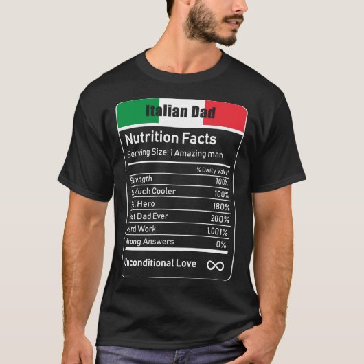 パパイタリアン栄養事実父の日のギフトダッド Tシャツ (正面)
