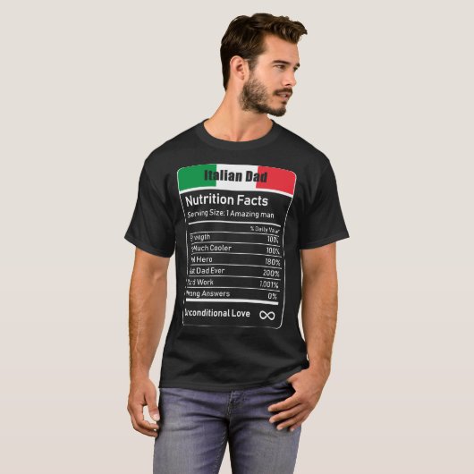 パパイタリアン栄養事実父の日のギフトダッド Tシャツ (正面フル)