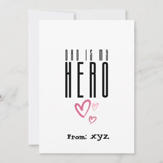 パパイマイヒーローハートデザインホリデーカード 招待状 (正面)