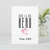 パパイマイヒーローハートデザインホリデーカード 招待状 (スタンド正面)