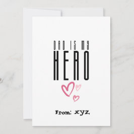 パパイマイヒーローハートデザインホリデーカード 招待状