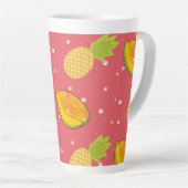 パパイヤとパイナップル カフェラテマグ (右アングル)