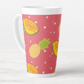 パパイヤとパイナップル カフェラテマグ (左アングル)