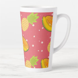 パパイヤとパイナップル カフェラテマグ