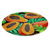 パパイヤと離れパッズフレッシュパターン カッティングボード (角)