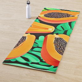 パパイヤと離れパッズフレッシュパターン ヨガマット