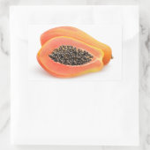 パパイヤの半分 長方形シール (バッグ)