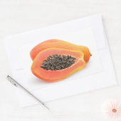 パパイヤの半分 長方形シール (封筒)