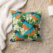 パパイヤの果実、、流れを葉含む表面パターン クッション (ブランケット)