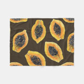 パパイヤの薄切り フリースブランケット (正面(横))