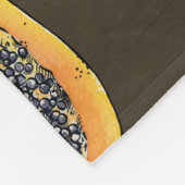 パパイヤの薄切り フリースブランケット (角)