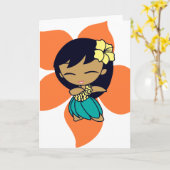 パパイヤの「アロハネツ」グリーティングカード カード (黄色い花)