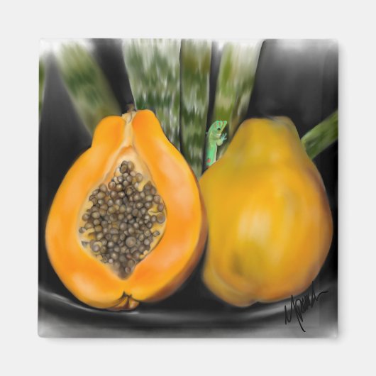 パパイヤゲッコ マグネット (正面)